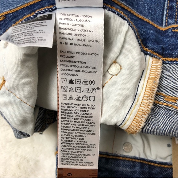 Levi’s  501  High Rise Cutoff denim short button fly Size 26 NWT - Picture 12 of 16